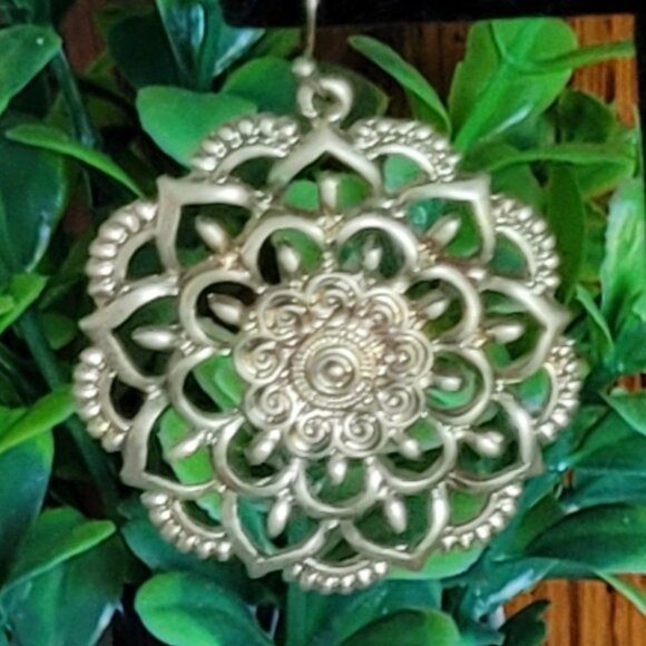 Classic Filigree Snowflake Earrings - Picture 2 of 2